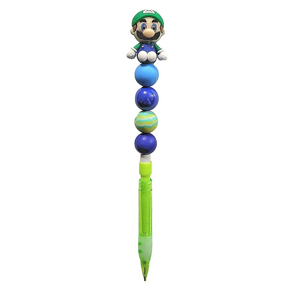 Luigi Beaded Mechanical Pencil With Topper Green